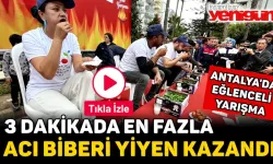 3 Dakikada En Fazla Acı Biberi Yiyen Kazandı!