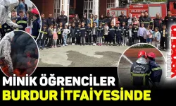 Ana sınıfı öğrencileri, Burdur itfaiyesinde