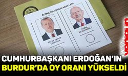 Cumhurbaşkanı Erdoğan'ın Burdur'da oy oranı yükseldi