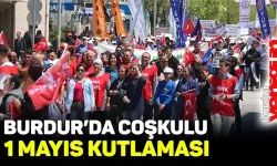 Burdur'da emekçilerden 1 Mayıs kutlaması