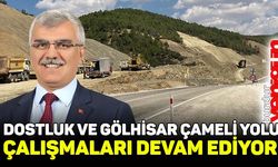 DOSTLUK VE GÖLHİSAR ÇAMELİ YOLU ÇALIŞMALARI DEVAM EDİYOR