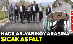 Hacılar - Yarıköy arasına sıcak asfalt
