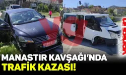 Manastır kavşağında trafik kazası!