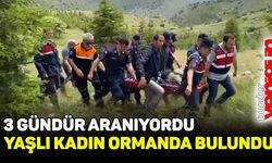 3 gündür aranan 75 yaşındaki kadın ormanlık alanda bulundu