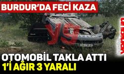 Burdur'da trafik kazası: 1'i ağır 3 kişi yaralandı