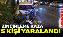 Zincirleme trafik kazasında 5 kişi yaralandı