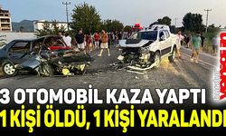 3 otomobilin karıştığı kazada 1 kişi öldü, 1 kişi yaralandı