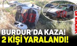 Burdur'da kaza: 2 kişi yaralandı!