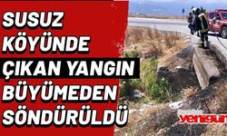 Susuz Köyünde Çıkan Yangın Büyümeden Söndürüldü