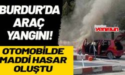 Burdur'da araç yangını!