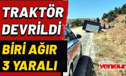 Isparta’da traktör devrildi: 3 yaralı