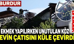 Burdur'da çatı yangını!
