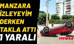 Falez manzarası sonrası yaptığı kaza pahalıya mal oldu