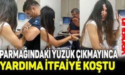 Parmağındaki yüzüğü çıkaramayınca yardımına itfaiye ekipleri koştu