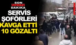 BURDUR'DA SERVİS ŞOFÖRLERİ KAVGA ETTİ  10 GÖZALTI