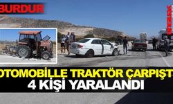 KARAMANLI'DA KAZA TRAKTÖR İLE OTOMOBİL ÇARPIŞTI