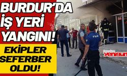 Burdur'da iş yeri yangını!