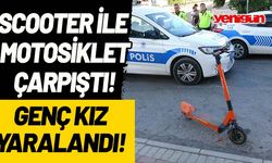 Scooter ile motosiklet çarpıştı