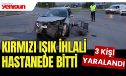 Antalya'da kırmızı ışık ihlali hastanede bitti:3 yaralı