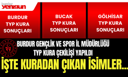 Burdur Gençlik ve Spor İl Müdürlüğü TYP Kura Sonuçları