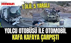 Antalya’da yolcu otobüsü ile otomobil kafa kafaya çarpıştı: 1 ölü, 5 yaralı