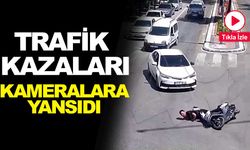 Isparta trafik kazaları kameraya yansıdı