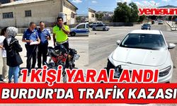 Burdur'da otomobil ile motosiklet çarpıştı: 1 yaralı