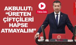 AKBULUT: ÜRETEN ÇİFTÇİLERİ HAPSE ATMAYALIM