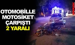Otomobil ile motosiklet çarpıştı: 2 yaralı