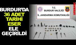 BURDUR'DA 36 ADET TARİHİ ESER ELE GEÇİRİLDİ
