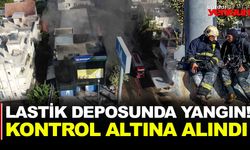 LASTİK DEPOSUNDA YANGIN! KONTROL ALTINA ALINDI