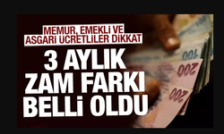 Memur ve memur emeklisinin 3 aylık enflasyon farkı belli oldu