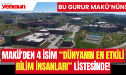 MAKÜ'den 4 İsim “Dünyanın En Etkili Bilim İnsanları” Listesinde!