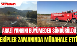 Arazi yangını büyümeden söndürüldü; ekipler zamanında müdahale etti