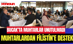 Bucak'ta Muhtarlar Unutulmadı: Muhtarlardan Filistin'e Anlamlı Destek!