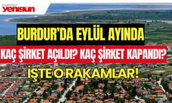 Eylül ayında Burdur'da kaç şirket açıldı? Kaç şirket kapandı?