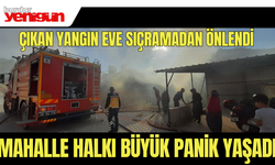 Çıkan Yangın Eve Sıçramadan Önlendi Mahalle Halkı Büyük Panik Yaşadı