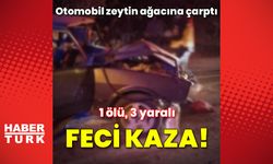 Manisa'da zeytin ağacına çarpan otomobilde 1 kişi öldü, 3 kişi yaralandı - Güncel haberler