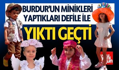 Burdur'un Minikleri Yaptıkları Defile ile Yıktı Geçti