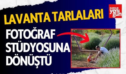 Lavanta Tarlaları Fotoğraf Stüdyosuna Dönüştü