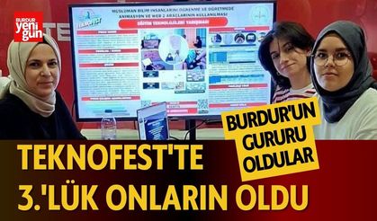 Burdur'un Gururu Oldular Teknofest'te 3.'lük Onların Oldu