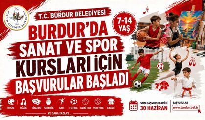 BURDUR'DA SANAT VE SPOR KURSLARI İÇİN BAŞVURULAR BAŞLADI
