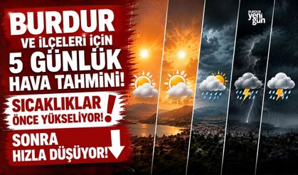 YENİ HAFTADA BURDUR VE İLÇELERİNDE HAVA DURUMU NASIL OLACAK?