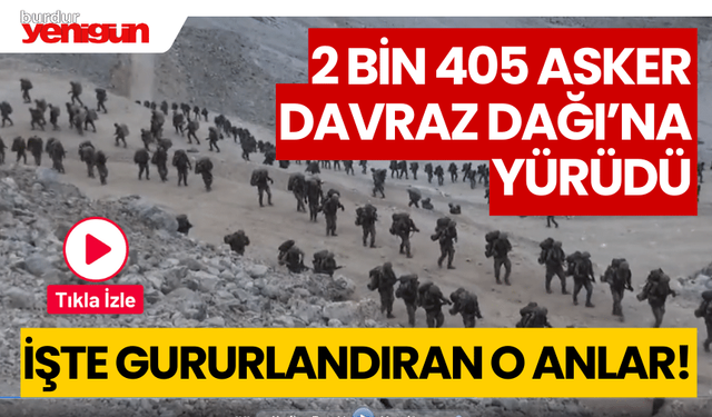 2 bin 405 asker Davraz Dağı'na çıktı...İşte o görüntüler!