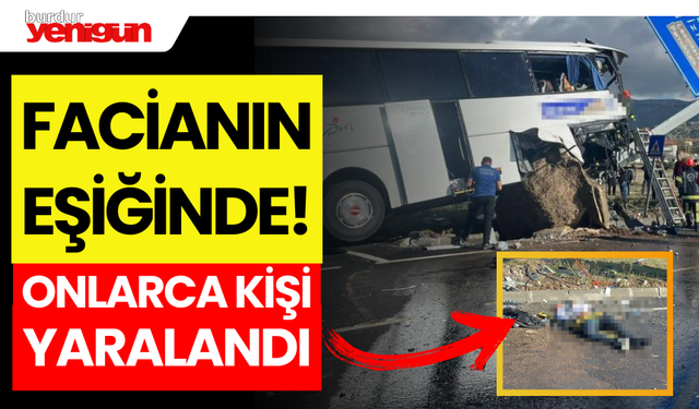 Facianın Eşiğinde! Otobüs ve Otomobil Çarpıştı