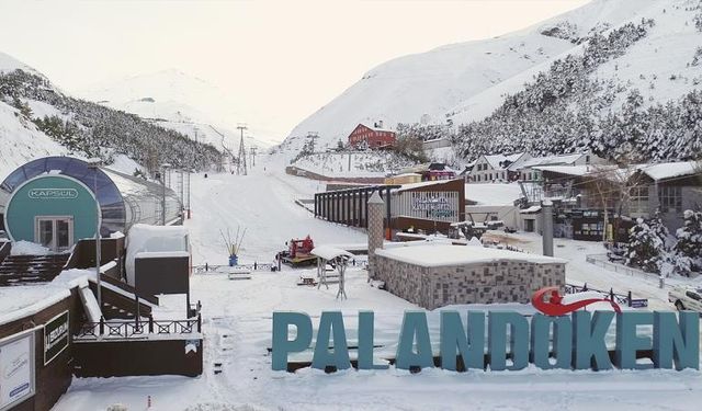 Kayak merkezlerinde en fazla kar Palandöken'de