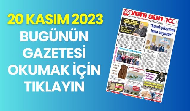 20 KASIM PAZARTESİ YENİ GÜN SAYFALAR