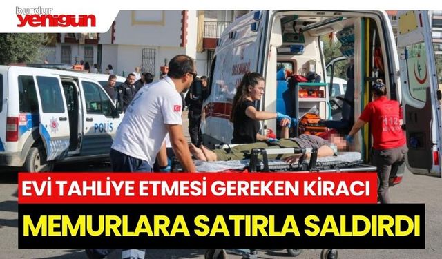 Tahliye Memurlarına Satırla Saldırdı