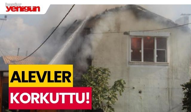 Alevler korkuttu, ev sahibi kadın gözyaşlarına boğuldu