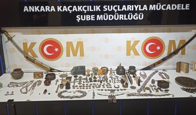 Ankara'da 3 bin 730 tarihi eser ele geçirildi